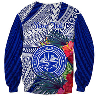 Personalised Samoana High School Sweatshirt American Samoa Schools Polynesian Tropical Flowers LT14 - Polynesian Pride