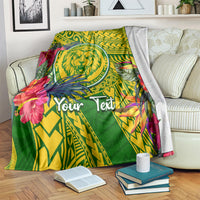 Personalised Leone High School Blanket American Samoa Schools Polynesian Tropical Flowers LT14 - Polynesian Pride