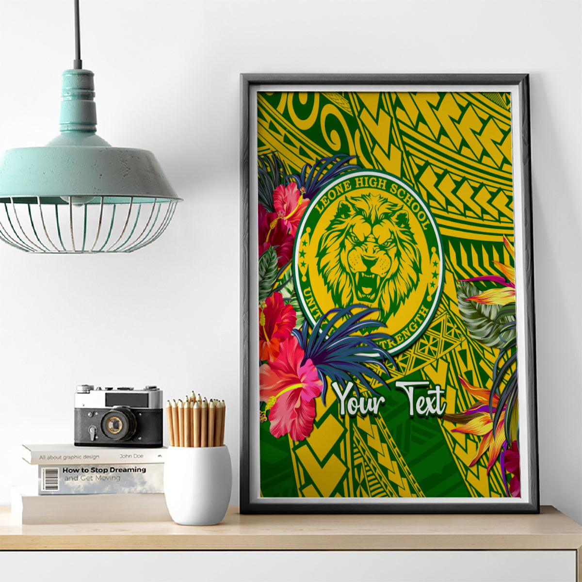 Personalised Leone High School Canvas Wall Art American Samoa Schools Polynesian Tropical Flowers LT14 - Polynesian Pride