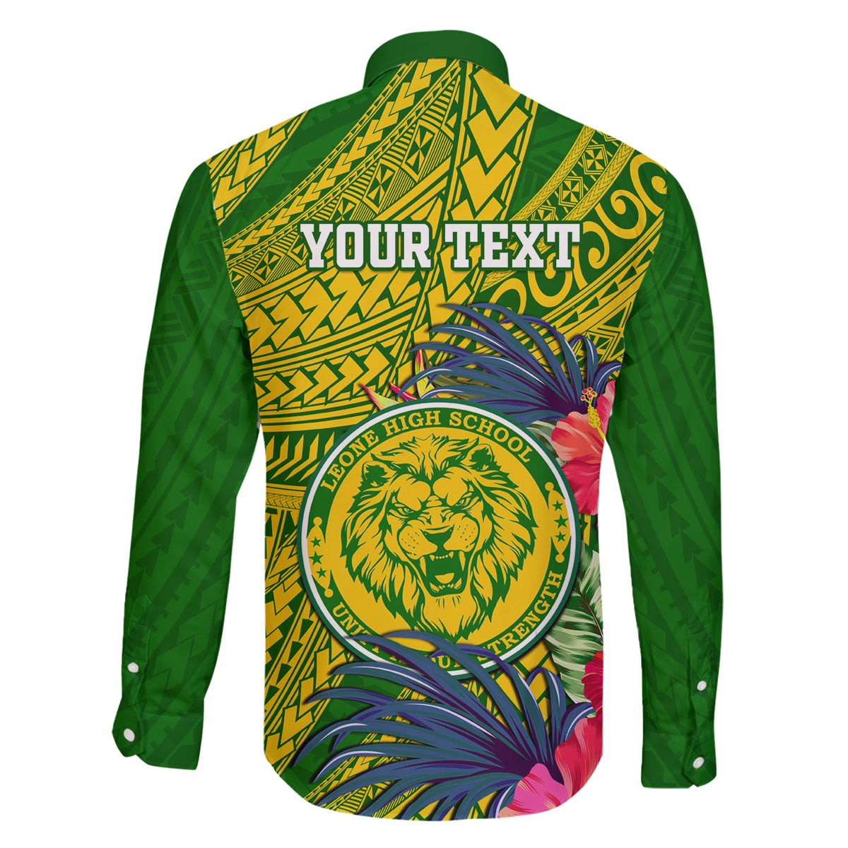 Personalised Leone High School Family Matching Mermaid Dress and Hawaiian Shirt American Samoa Schools Polynesian Tropical Flowers LT14 - Polynesian Pride