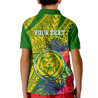 Personalised Leone High School Kid Polo Shirt American Samoa Schools Polynesian Tropical Flowers LT14 - Polynesian Pride