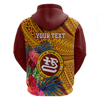 Personalised Tafuna High School Hoodie American Samoa Schools Polynesian Tropical Flowers LT14 - Polynesian Pride