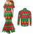 Personalised Hawaii Christmas Couples Matching Mermaid Dress and Long Sleeve Button Shirt Mele Kalikimaka LT14 - Polynesian Pride
