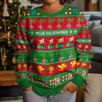 Personalised Hawaii Christmas Kid Ugly Christmas Sweater Mele Kalikimaka LT14 - Polynesian Pride