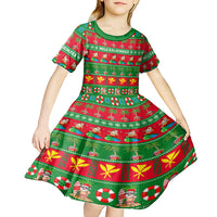 Personalised Hawaii Christmas Kid Short Sleeve Dress Mele Kalikimaka LT14 - Polynesian Pride