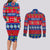 Personalised Guam Christmas Couples Matching Long Sleeve Bodycon Dress and Long Sleeve Button Shirt Felis Pasgua LT14 - Polynesian Pride