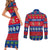 Personalised Guam Christmas Couples Matching Short Sleeve Bodycon Dress and Long Sleeve Button Shirt Felis Pasgua LT14 - Polynesian Pride
