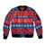 Personalised Guam Christmas Sleeve Zip Bomber Jacket Felis Pasgua LT14 Unisex Blue - Polynesian Pride