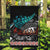 Personalised New Zealand Waka Garden Flag Aotearoa Maori Silver Fern Pattern LT14 Garden Flag Black - Polynesian Pride