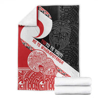 Toitu Te Tiriti Me Te Whakaputanga Blanket Maori Wahaika With Haka Face