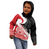Toitu Te Tiriti Me Te Whakaputanga Kid Hoodie Maori Wahaika With Haka Face