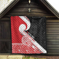 Toitu Te Tiriti Me Te Whakaputanga Quilt Maori Wahaika With Haka Face