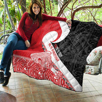 Toitu Te Tiriti Me Te Whakaputanga Quilt Maori Wahaika With Haka Face