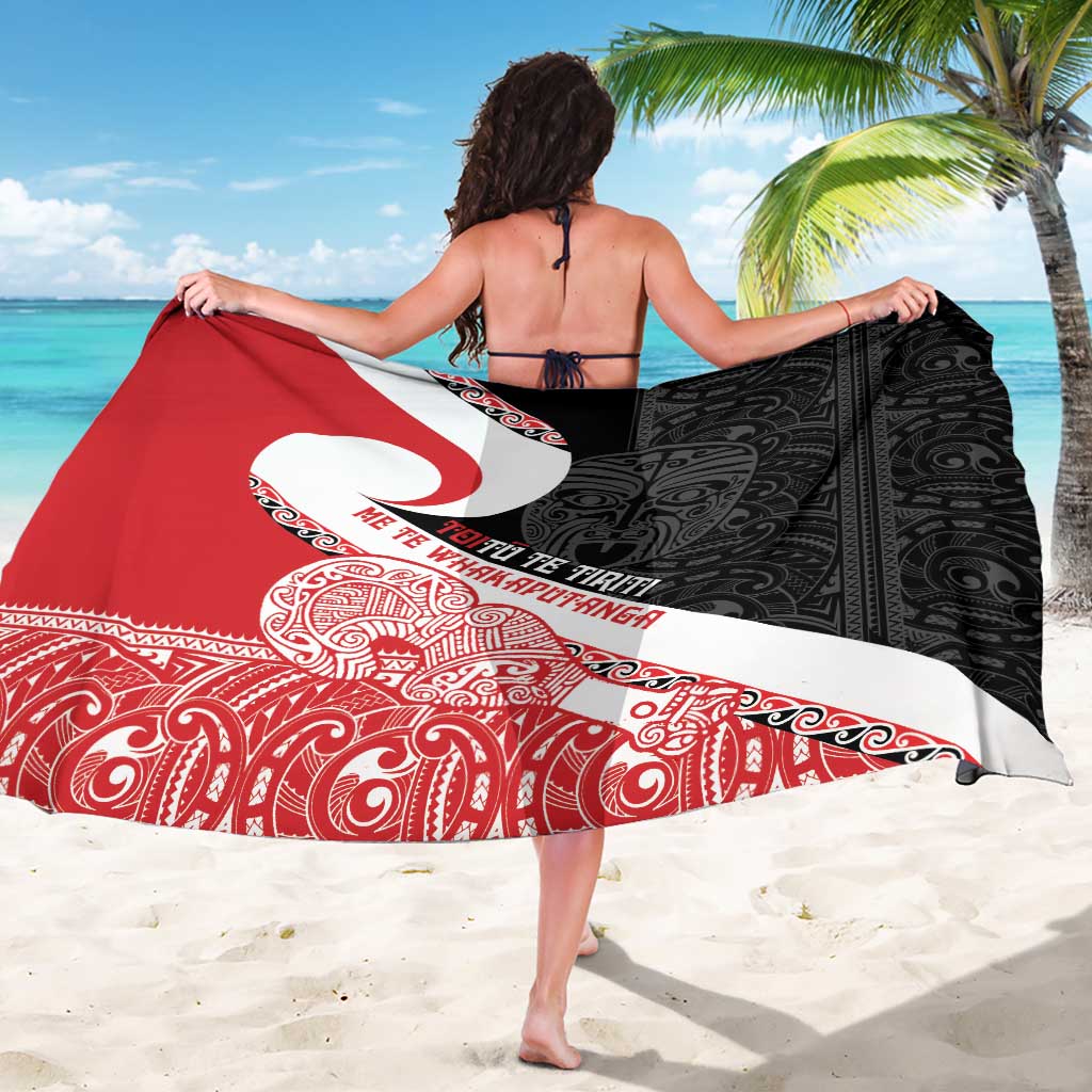 Toitu Te Tiriti Me Te Whakaputanga Sarong Maori Wahaika With Haka Face