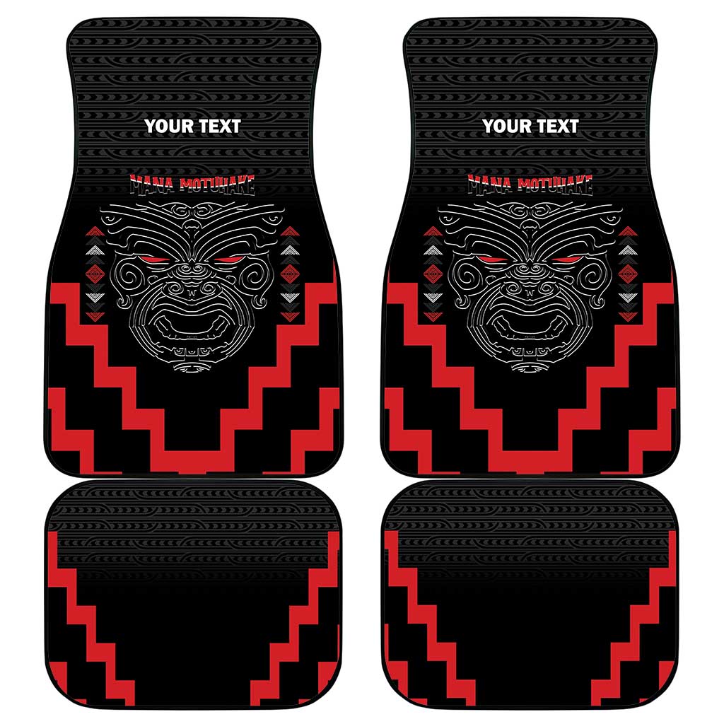Personalised Toitu Te Tiriti Mana Maori Motuhake Car Mats Aotearoa Haka Face Mix Poutama Art