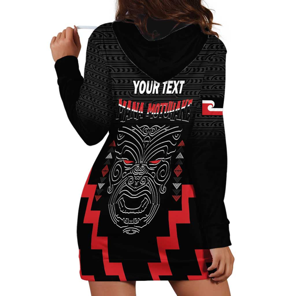 Personalised Toitu Te Tiriti Mana Maori Motuhake Hoodie Dress Aotearoa Haka Face Mix Poutama Art
