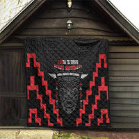 Personalised Toitu Te Tiriti Mana Maori Motuhake Quilt Aotearoa Haka Face Mix Poutama Art