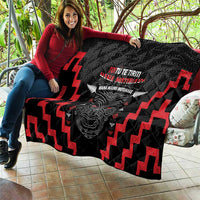Personalised Toitu Te Tiriti Mana Maori Motuhake Quilt Aotearoa Haka Face Mix Poutama Art