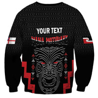 Personalised Toitu Te Tiriti Mana Maori Motuhake Sweatshirt Aotearoa Haka Face Mix Poutama Art