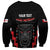 Personalised Toitu Te Tiriti Mana Maori Motuhake Sweatshirt Aotearoa Haka Face Mix Poutama Art