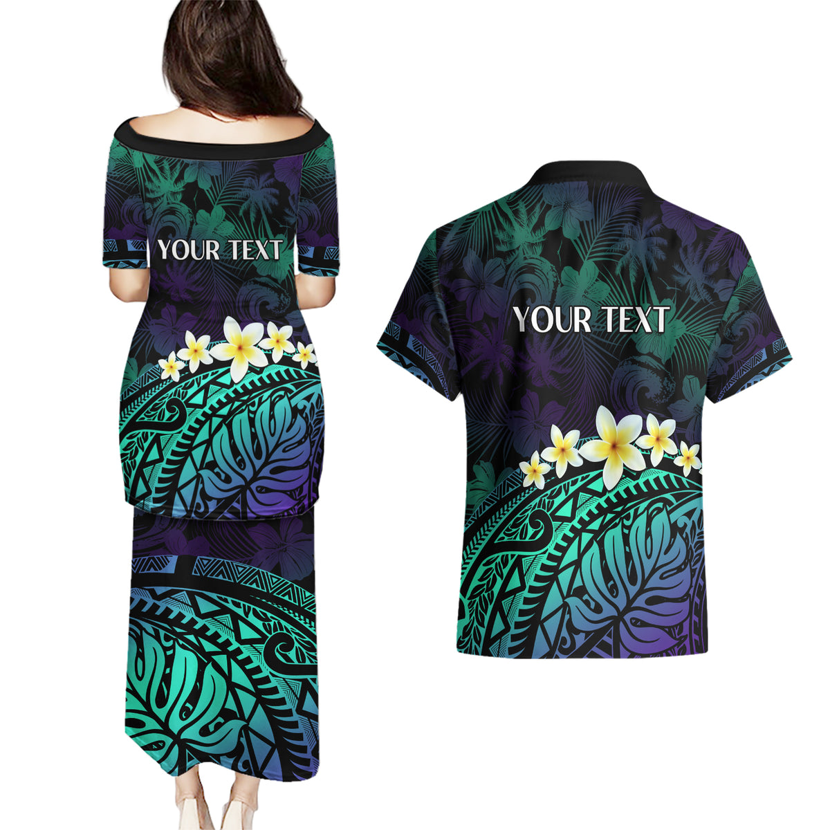 Personalised Pasifika Festival Auckland Couples Matching Puletasi and Hawaiian Shirt 2024 Pacific Islands Polynesian Pattern LT14 - Polynesian Pride
