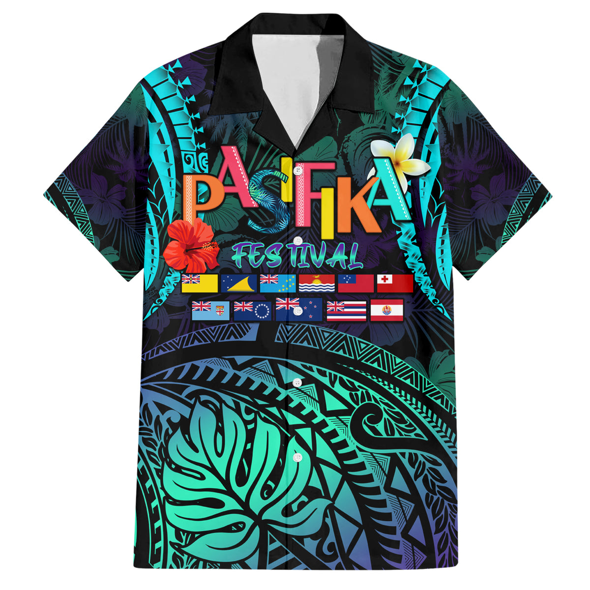 Personalised Pasifika Festival Auckland Family Matching Short Sleeve Bodycon Dress and Hawaiian Shirt 2024 Pacific Islands Polynesian Pattern LT14 Dad's Shirt - Short Sleeve Purple - Polynesian Pride
