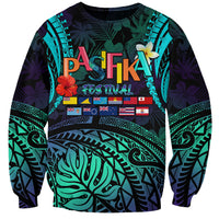 Personalised Pasifika Festival Auckland Sweatshirt 2024 Pacific Islands Polynesian Pattern LT14 Unisex Purple - Polynesian Pride