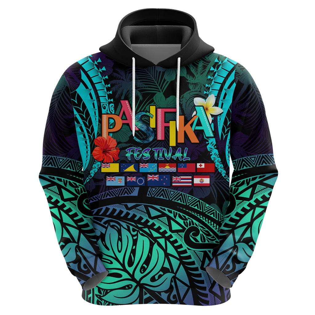 Personalised Pasifika Festival Auckland Zip Hoodie 2024 Pacific Islands Polynesian Pattern LT14 - Polynesian Pride