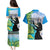 Personalised Honolulu Aloha Hawaii Couples Matching Puletasi and Hawaiian Shirt Tropical Leaves With Hula Girl LT14 - Polynesian Pride