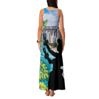 Personalised Honolulu Aloha Hawaii Family Matching Tank Maxi Dress and Hawaiian Shirt Tropical Leaves With Hula Girl LT14 - Polynesian Pride