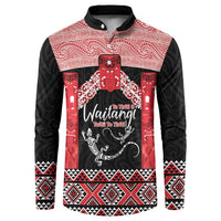Toitu Te Tiriti O Waitangi Button Sweatshirt Maori Wharenui With Taniko Motifs