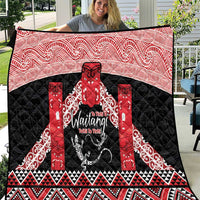 Toitu Te Tiriti O Waitangi Quilt Maori Wharenui With Taniko Motifs
