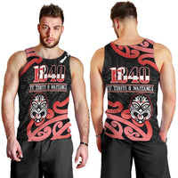 New Zealand 1840 Waitangi Day Men Tank Top Aotearoa Haka Mask - Red Version