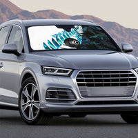 New Zealand Lawn Bowls Custom Auto Sun Shade Aotearoa Silver Fern Paua Shell - Polynesian Pride