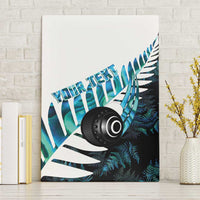 New Zealand Lawn Bowls Custom Canvas Wall Art Aotearoa Silver Fern Paua Shell - Polynesian Pride