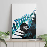 New Zealand Lawn Bowls Custom Canvas Wall Art Aotearoa Silver Fern Paua Shell - Polynesian Pride