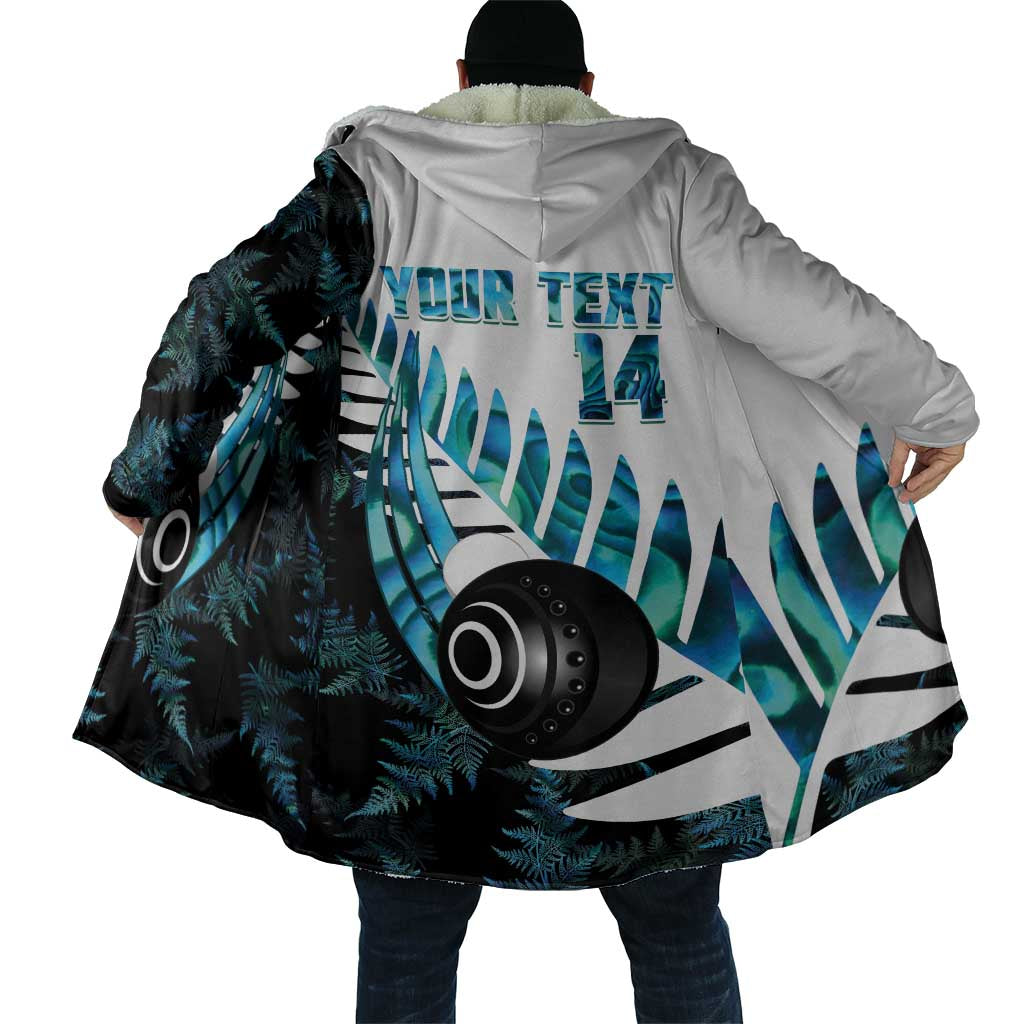 New Zealand Lawn Bowls Custom Cloak Aotearoa Silver Fern Paua Shell - Polynesian Pride