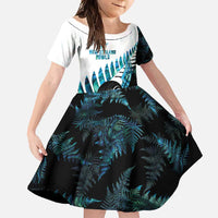 New Zealand Lawn Bowls Custom Family Matching Mermaid Dress and Hawaiian Shirt Aotearoa Silver Fern Paua Shell - Polynesian Pride
