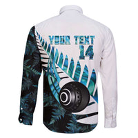 New Zealand Lawn Bowls Custom Family Matching Tank Maxi Dress and Hawaiian Shirt Aotearoa Silver Fern Paua Shell - Polynesian Pride