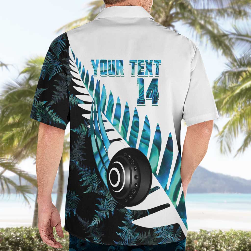 New Zealand Lawn Bowls Custom Hawaiian Shirt Aotearoa Silver Fern Paua Shell - Polynesian Pride