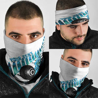 New Zealand Lawn Bowls Custom Neck Gaiter Aotearoa Silver Fern Paua Shell - Polynesian Pride