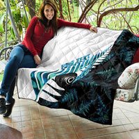 New Zealand Lawn Bowls Custom Quilt Aotearoa Silver Fern Paua Shell - Polynesian Pride