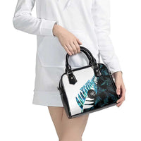 New Zealand Lawn Bowls Custom Shoulder Handbag Aotearoa Silver Fern Paua Shell - Polynesian Pride