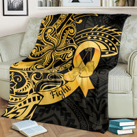 Polynesia Bone Cancer Awareness Blanket Fight Warriors