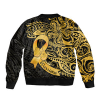 Polynesia Bone Cancer Awareness Bomber Jacket Fight Warriors