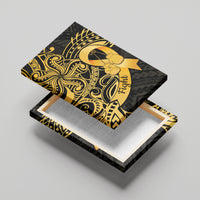 Polynesia Bone Cancer Awareness Canvas Wall Art Fight Warriors