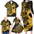 Polynesia Bone Cancer Awareness Family Matching Long Sleeve Bodycon Dress and Hawaiian Shirt Fight Warriors