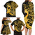 Polynesia Bone Cancer Awareness Family Matching Long Sleeve Bodycon Dress and Hawaiian Shirt Fight Warriors