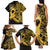 Polynesia Bone Cancer Awareness Family Matching Tank Maxi Dress and Hawaiian Shirt Fight Warriors