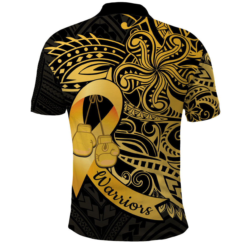 Polynesia Bone Cancer Awareness Polo Shirt Fight Warriors